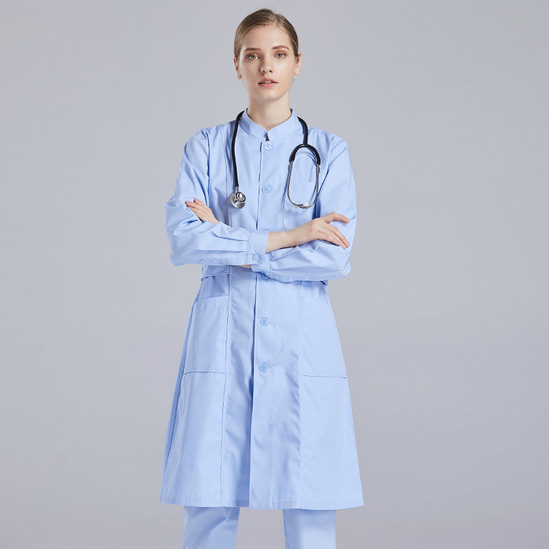 白衣 ドクターコート 長袖 女性用 男性用 S〜XXXL 2色