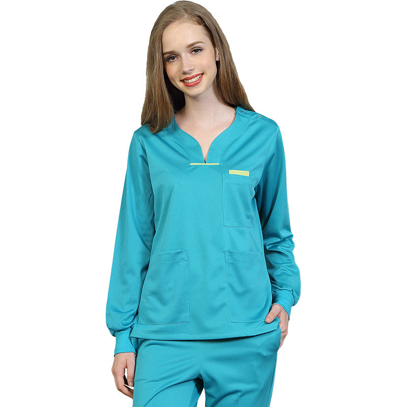 スクラブ上下セット 長袖 女性用 S〜XXL 5色