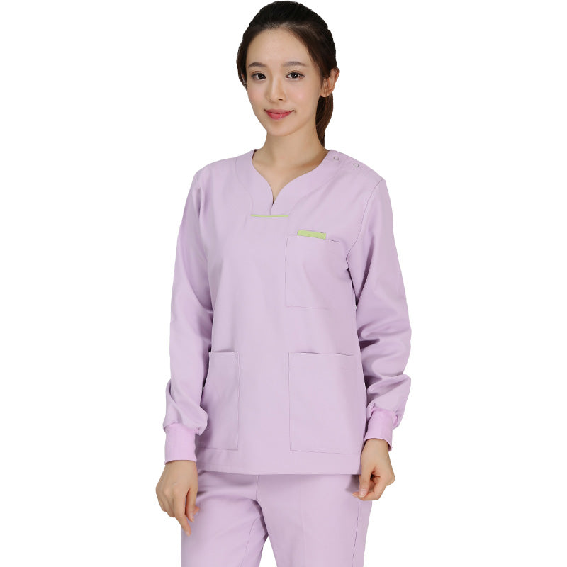 スクラブ上下セット 長袖 女性用 S〜XXL 4色