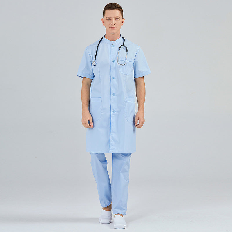 白衣 ドクターコート 半袖 女性用 男性用 S〜XXXL 2色