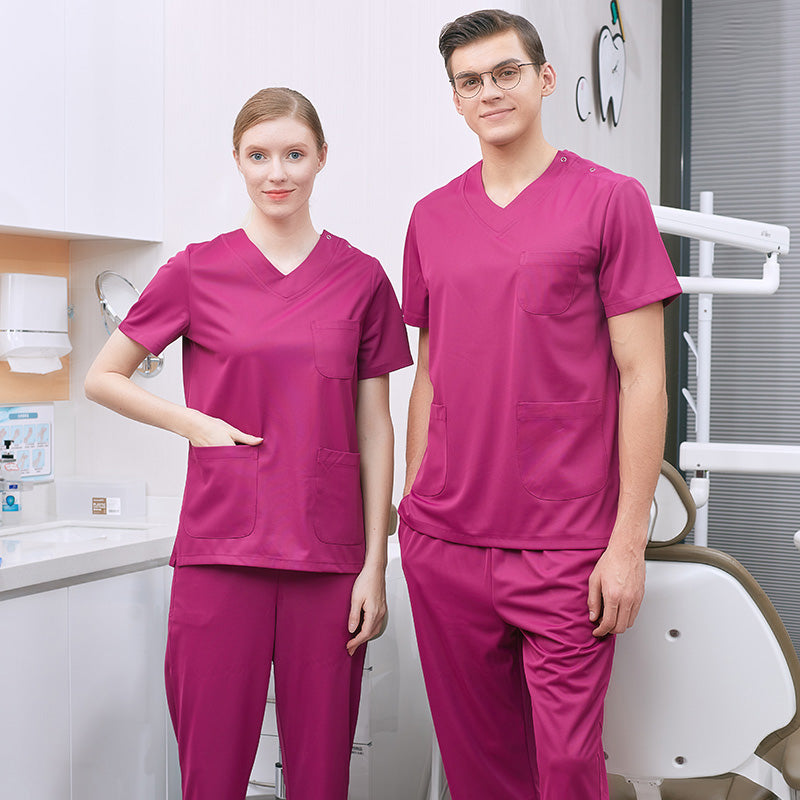 スクラブ上下セット 半袖 男女兼用 XS〜XXXL 3色