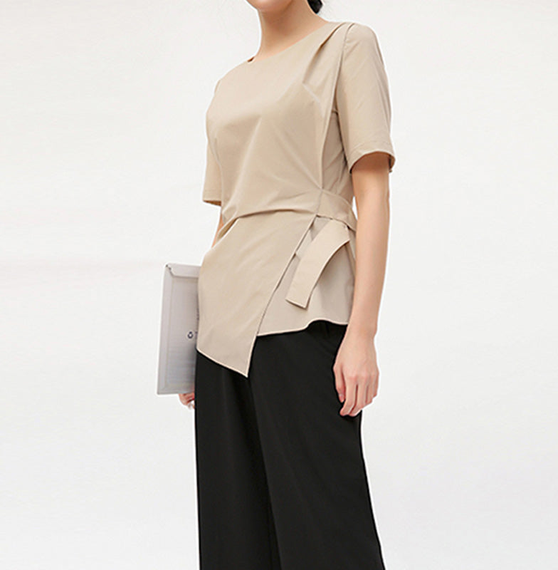 事務服 受付制服 七分袖 パンツ 女性用 S〜XXL 2色