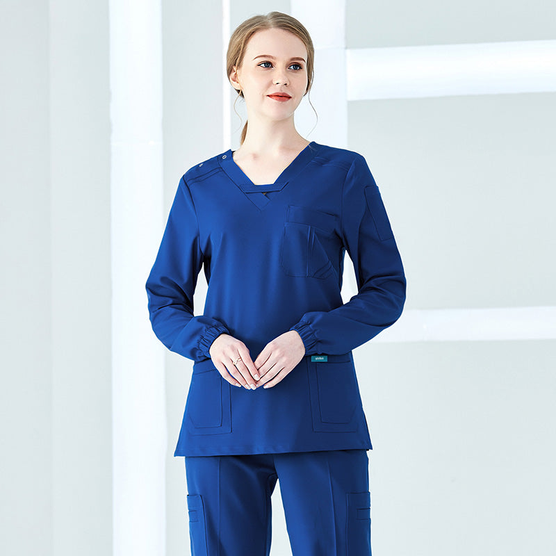 スクラブ 長袖 男女兼用 S〜XXXL 3色