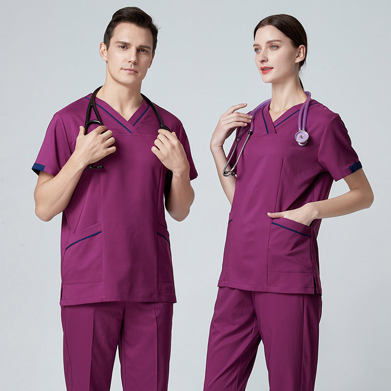 スクラブ上下セット 半袖 男女兼用 XS〜XXXL 3色