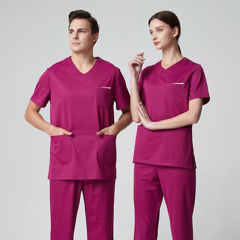 スクラブ上下セット 半袖 男女兼用 XS〜XXXL 4色