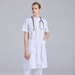 画像をギャラリービューアに読み込む, 白衣 ドクターコート 半袖 女性用 男性用 S〜XXXL 2色
