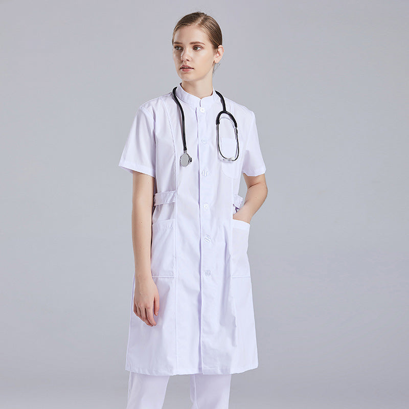 白衣 ドクターコート 半袖 女性用 男性用 S〜XXXL 2色