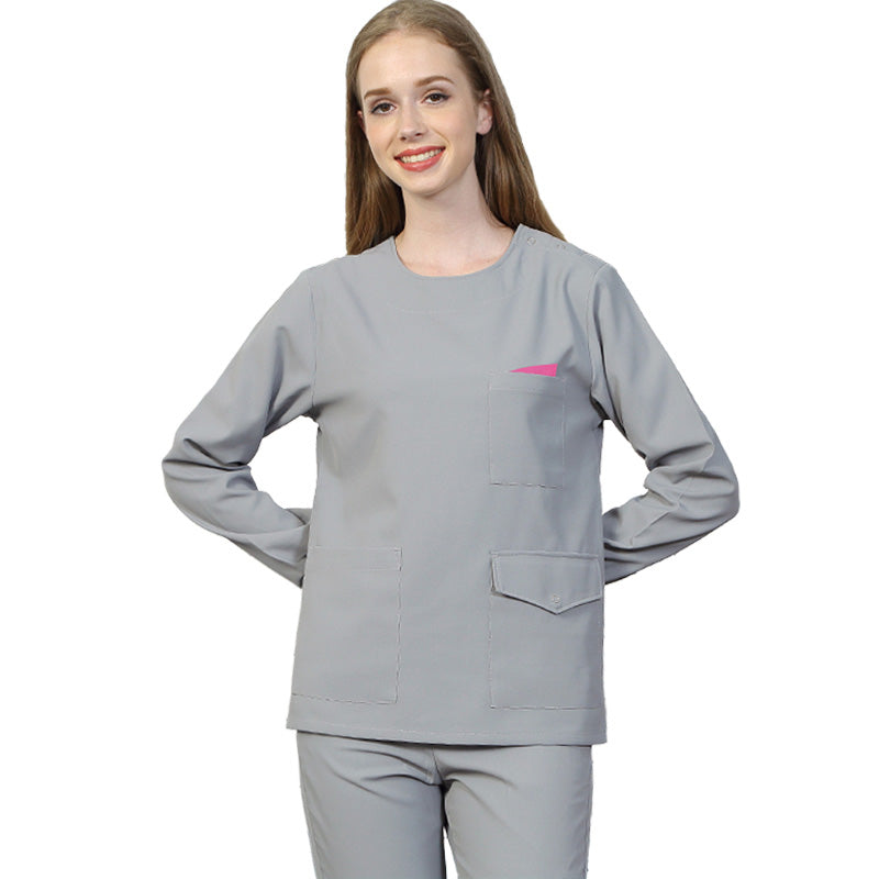 スクラブ上下セット 長袖 女性用 男性用 S〜XXL 4色