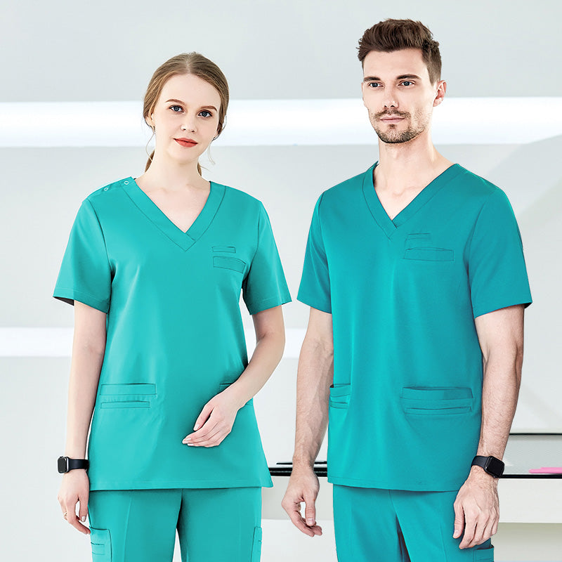 スクラブ 半袖 男女兼用 S～XXXXL 6色