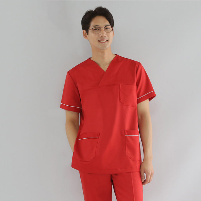 スクラブ上下セット 半袖 男性用 S〜XXXL 5色