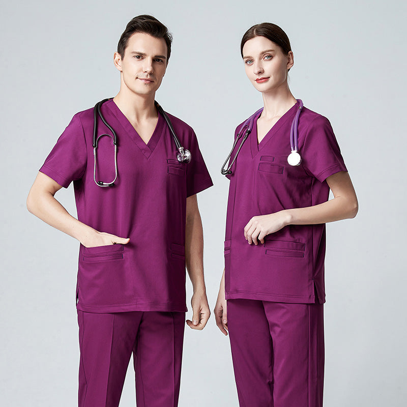 スクラブ上下セット 半袖 男女兼用 XS〜XXXL 4色