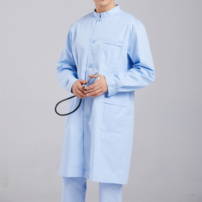 白衣 ドクターコート 長袖 女性用 男性用 S〜XXXL 2色