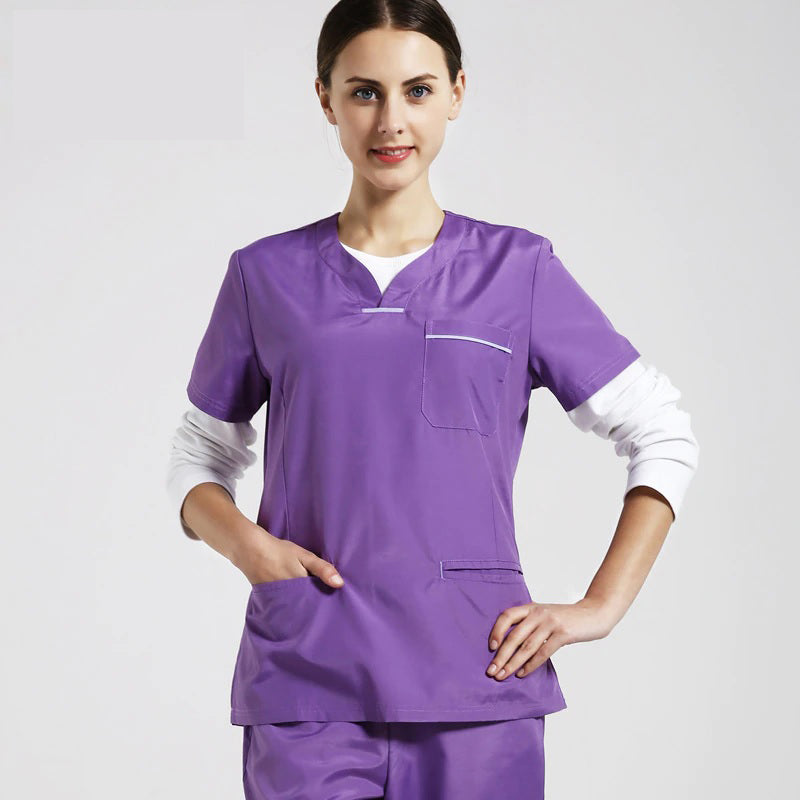 スクラブ上下セット 半袖 女性用 3色展開 XS〜2XL