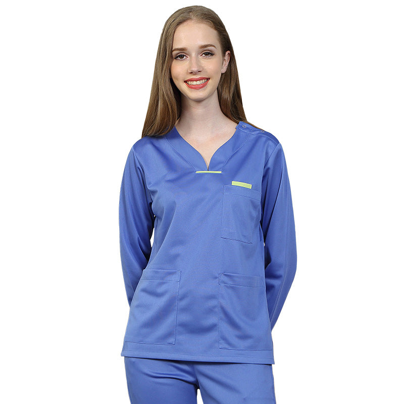 スクラブ上下セット 長袖 女性用 S〜XXL 5色