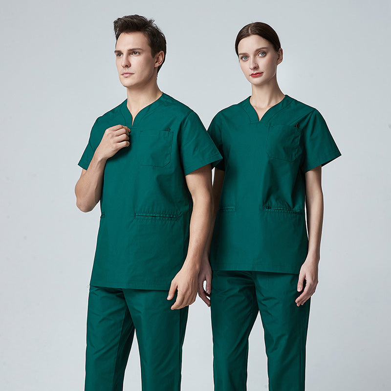 スクラブ上下セット 半袖 男女兼用 XS〜XXXL 5色