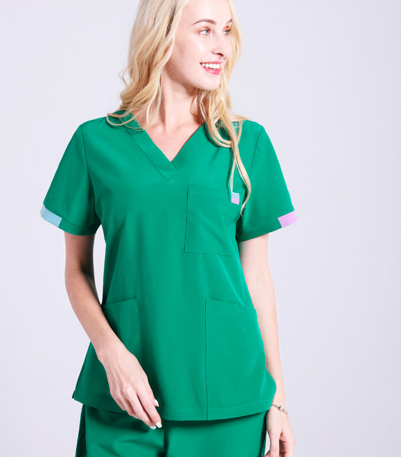 スクラブ上下セット 半袖 男女兼用 S〜XXXL 3色