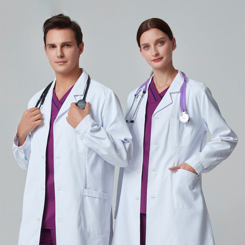 白衣 長袖 女性用 男性用 S〜XXXL 2色