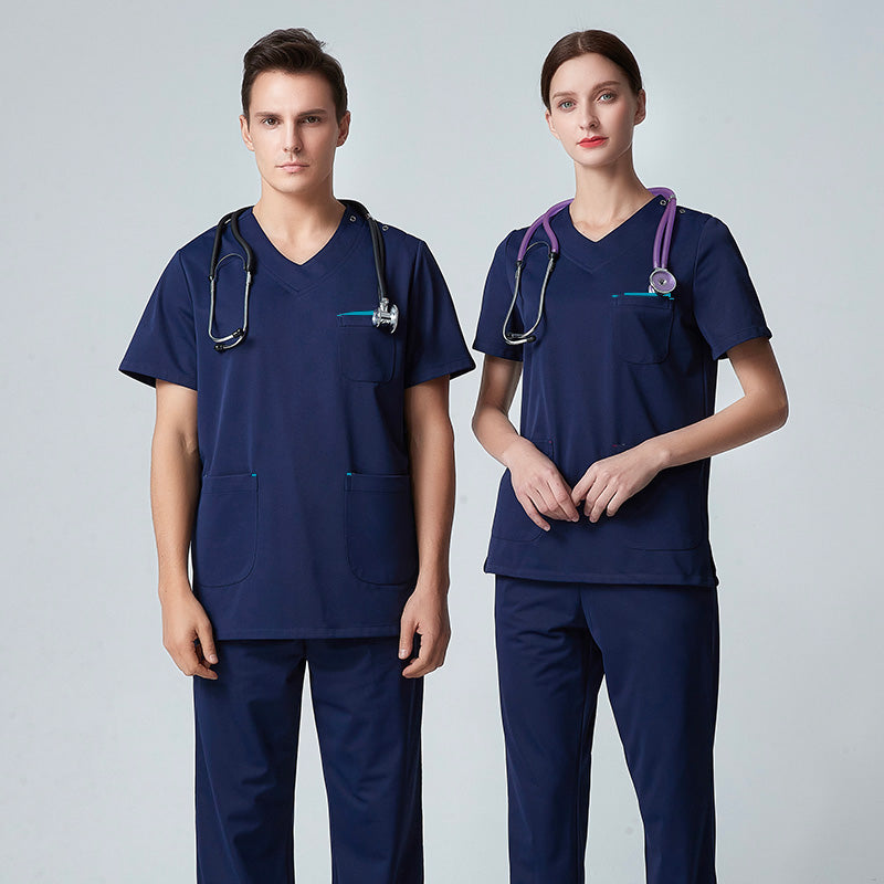 スクラブ上下セット 半袖 男女兼用 XS〜XXXL 4色