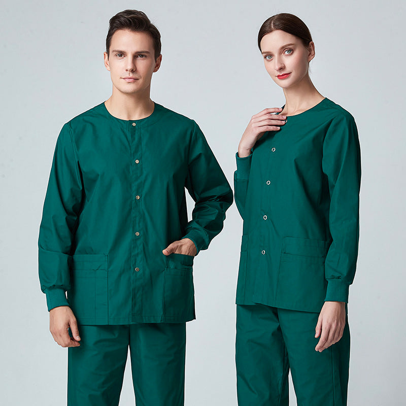 スクラブ上下セット 長袖 男女兼用 XS〜XXXL 6色