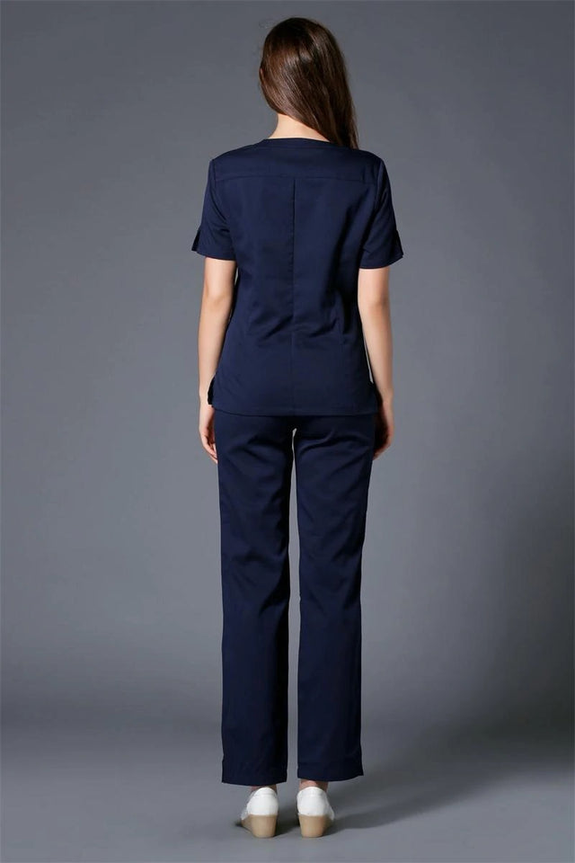 スクラブ上下セット 半袖 女性用 4色展開 XS〜XXL