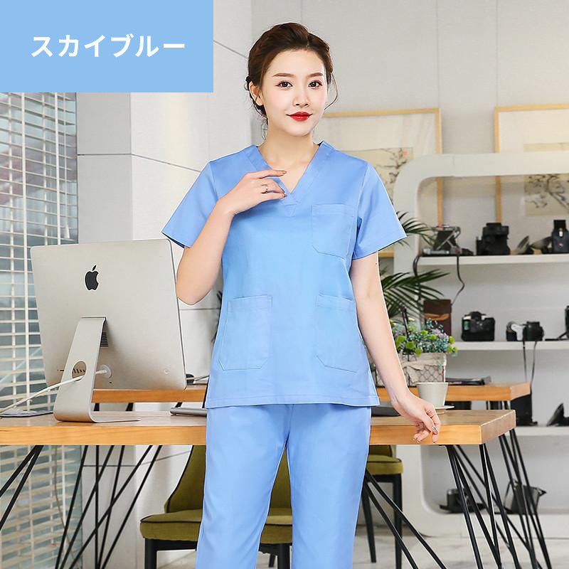 スクラブ上下セット 半袖 女性用 S〜XXL 8色