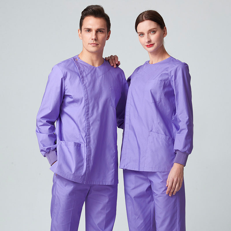 スクラブ上下セット 長袖 男女兼用 XS〜XXXL 5色