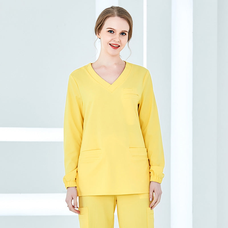 スクラブ 長袖 男女兼用 S〜XXXL 9色