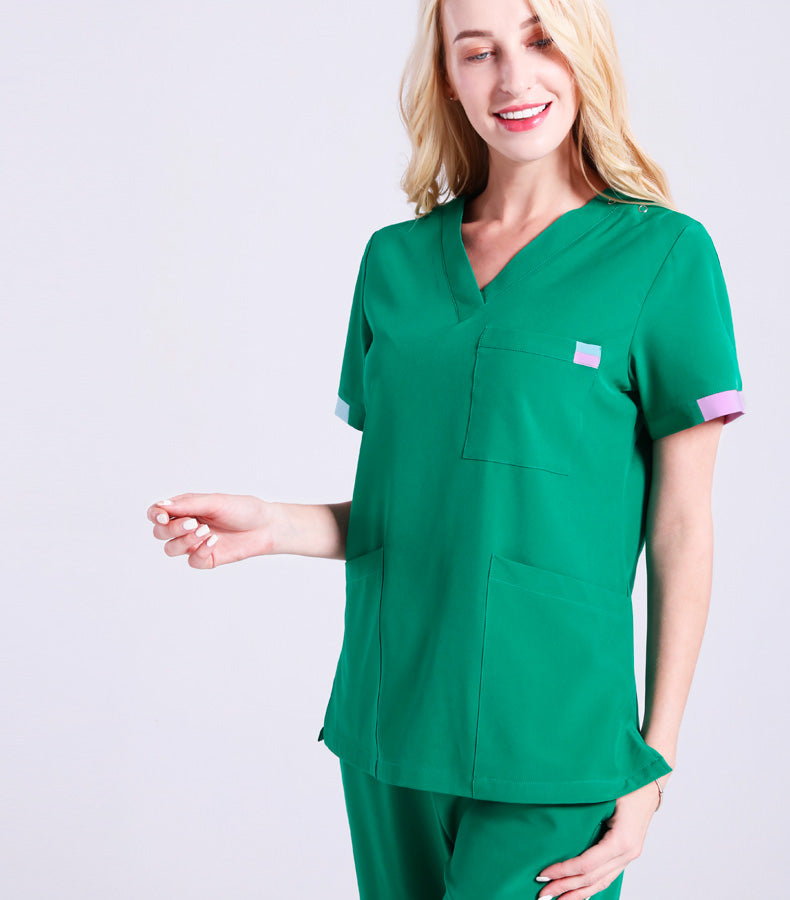 スクラブ上下セット 半袖 男女兼用 S〜XXXL 3色