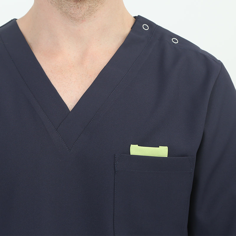 スクラブ上下セット 長袖 男性用 S〜XXL 2色