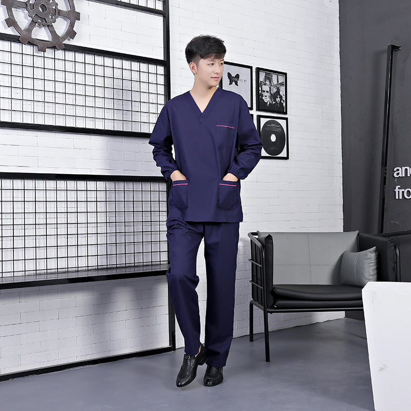 スクラブ上下セット 長袖 女性用 S〜XXXL 5色