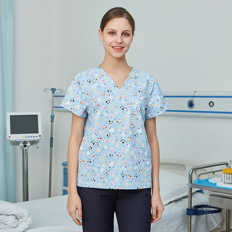 スクラブ 半袖 女性用 S〜XXL 2色