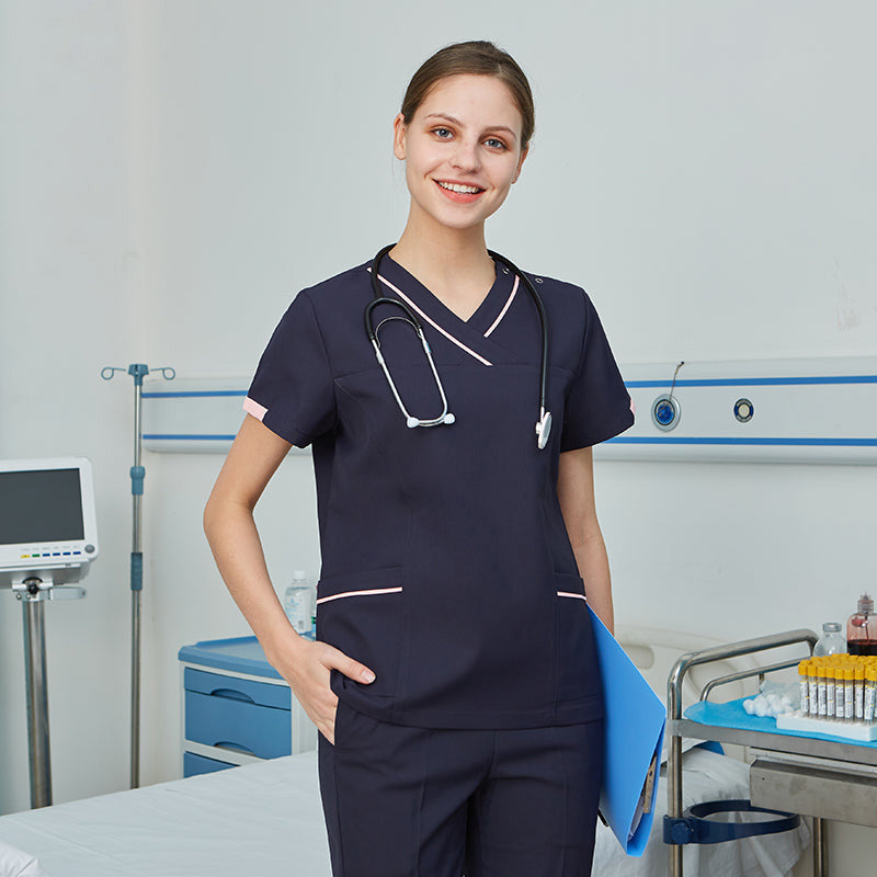 スクラブ上下セット 半袖 女性用 S〜XXL 2色