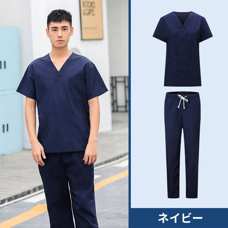 スクラブ上下セット 半袖 男性用 S〜XXXL 10色
