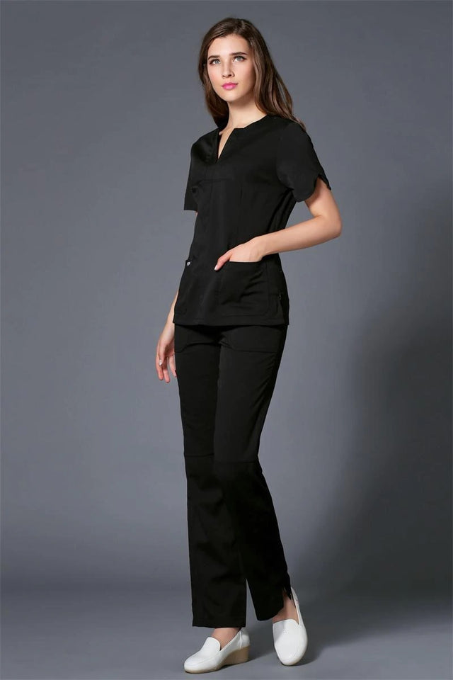 スクラブ上下セット 半袖 女性用 4色展開 XS〜XXL