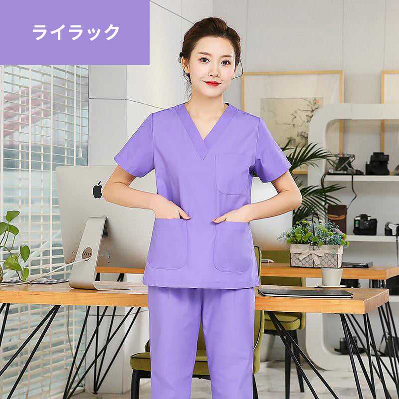 スクラブ上下セット 半袖 女性用 S〜XXL 8色