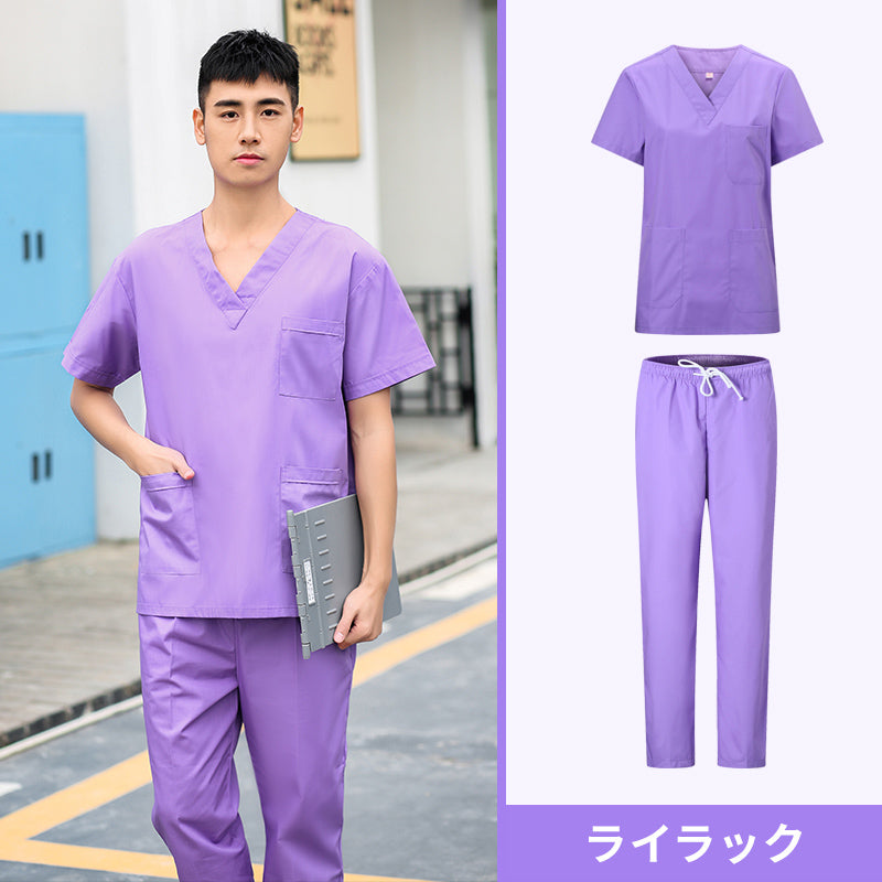 スクラブ上下セット 半袖 男性用 S〜XXXL 10色