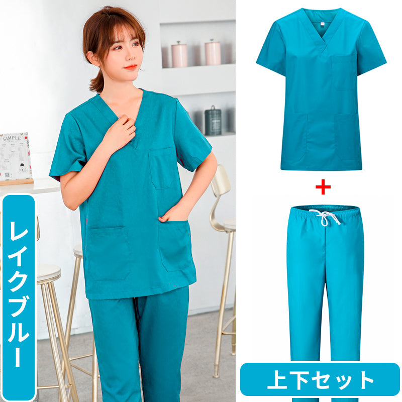 スクラブ上下セット 半袖 女性用 男性用 S〜XXXL 6色