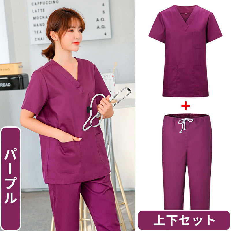 スクラブ上下セット 半袖 女性用 男性用 S〜XXXL 6色