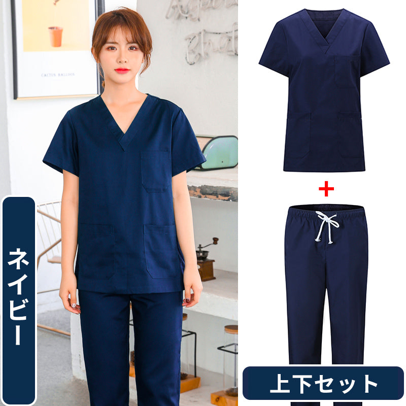 スクラブ上下セット 半袖 女性用 男性用 S〜XXXL 6色