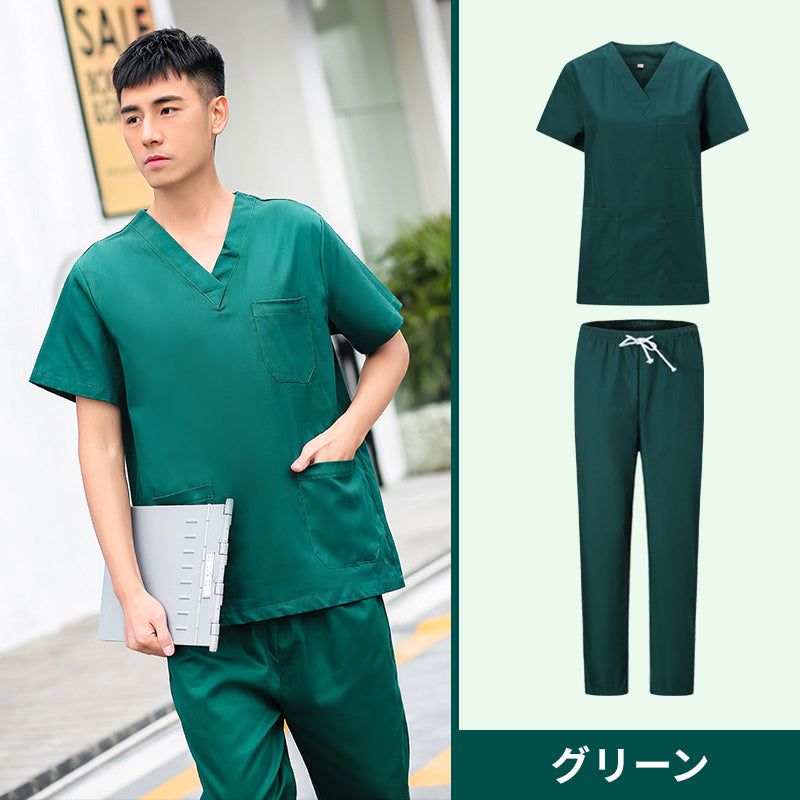 スクラブ上下セット 半袖 男性用 S〜XXXL 10色