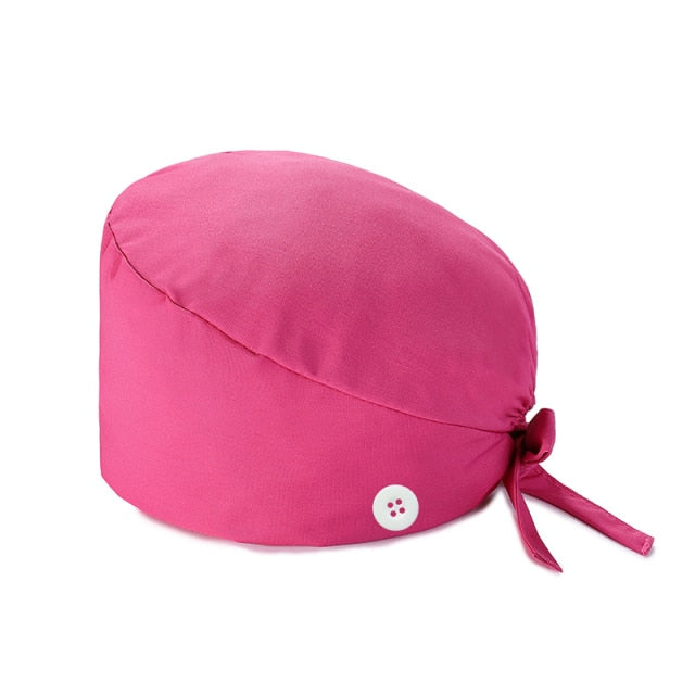 手術帽子 マスク掛け付き 全12色