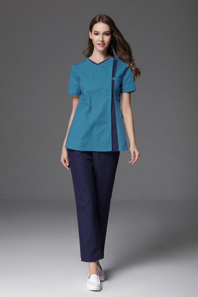 スクラブ上下セット 半袖 女性用 2色展開 S〜XXL