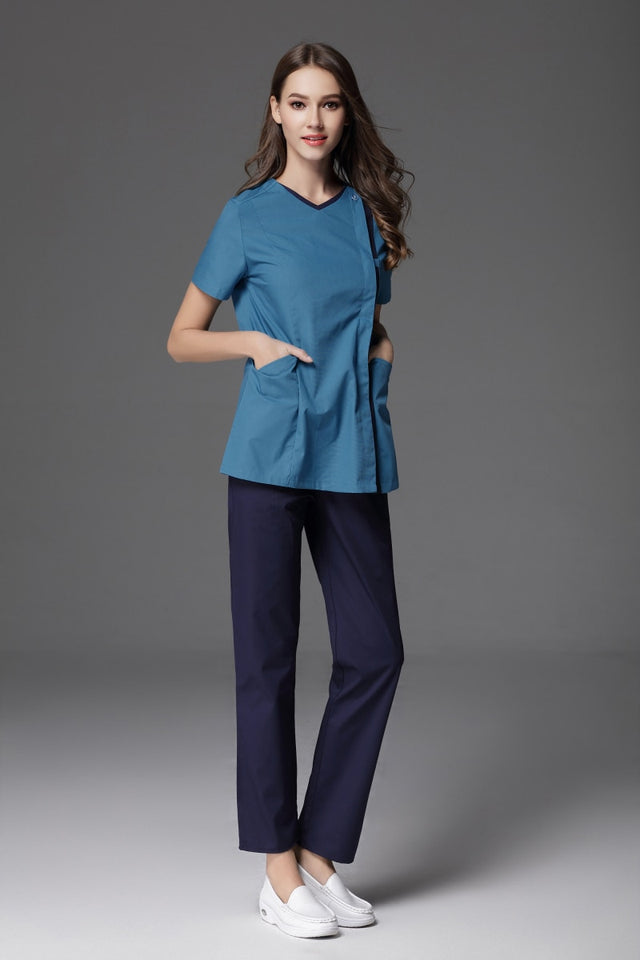 スクラブ上下セット 半袖 女性用 2色展開 S〜XXL