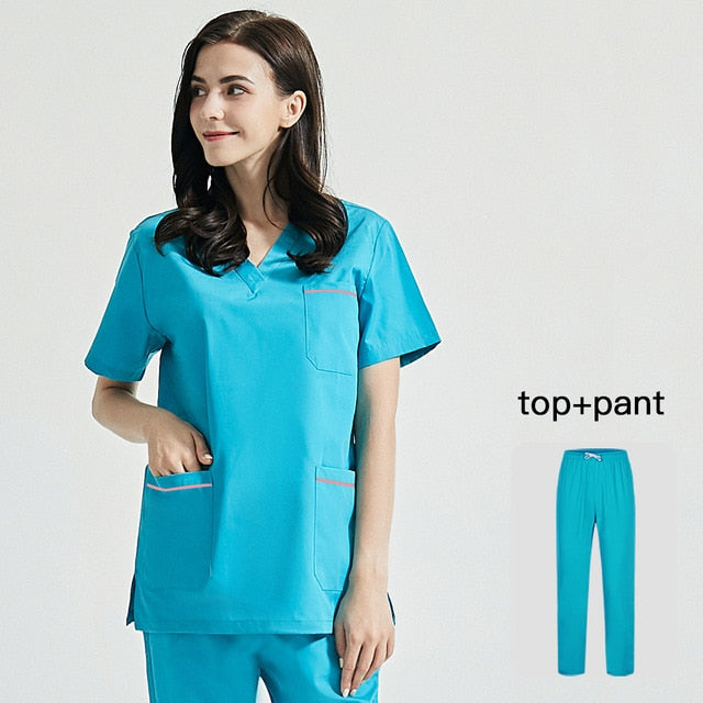 スクラブ上下セット 半袖 女性用 8色展開 S〜XXL