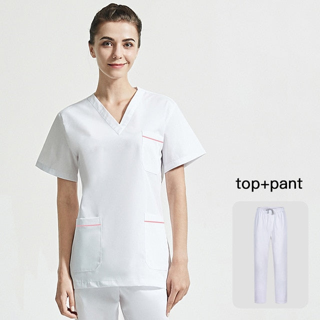 スクラブ上下セット 半袖 女性用 8色展開 S〜XXL