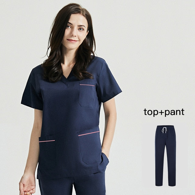スクラブ上下セット 半袖 女性用 8色展開 S〜XXL