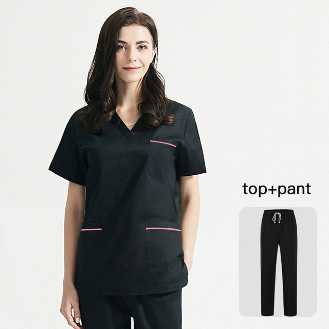 スクラブ上下セット 半袖 女性用 8色展開 S〜XXL