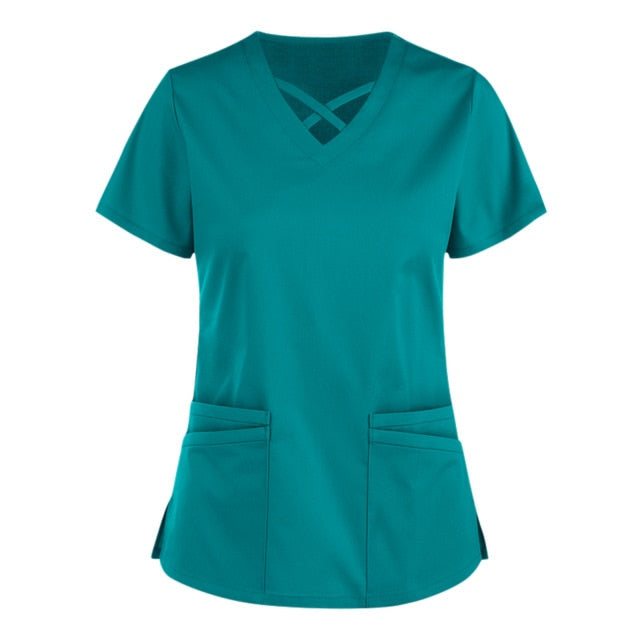 スクラブ上下セット 半袖 女性用 4色展開 S〜XXL