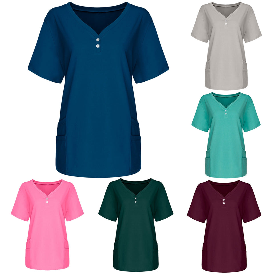 スクラブ 半袖 女性用 6色 S〜XXL