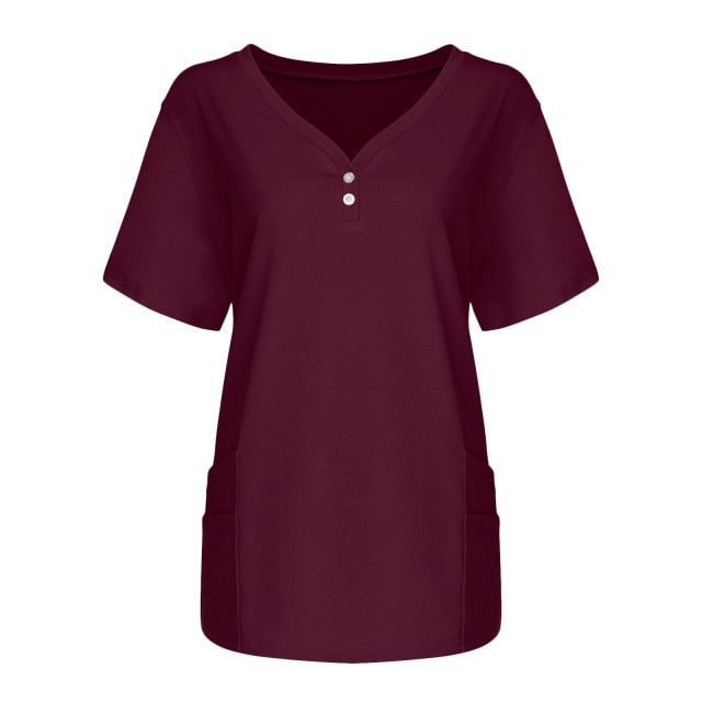 スクラブ 半袖 女性用 6色 S〜XXL